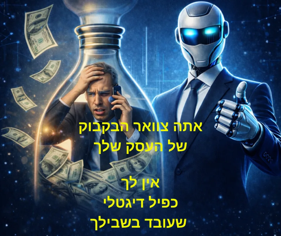 כפיל דיגיטלי - בוט AI שמשחרר את העסק שלך מצוואר הבקבוק